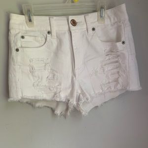 white jean shorts